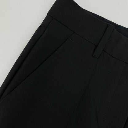 PRADA プラダ DNA528 S111 ブラック ポリエステル センタープレス テーパードスラックス ボトムス