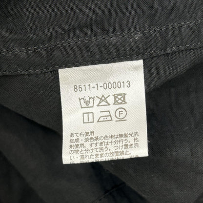 conte コンテ 8511-1-000013 ブラック コットン シェルボタン シアーサファリシャツ トップス