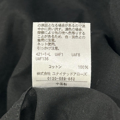 conte コンテ 8511-1-000013 ブラック コットン シェルボタン シアーサファリシャツ トップス