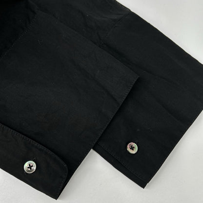 conte コンテ 8511-1-000013 ブラック コットン シェルボタン シアーサファリシャツ トップス