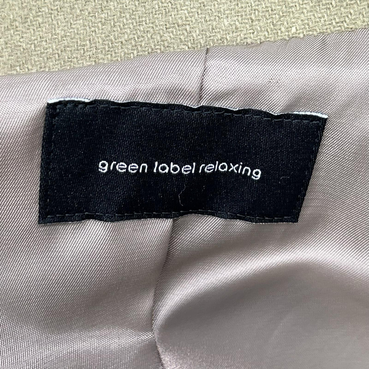 green label relaxing グリーンレーベルリラクシング オリーブ フォルム メルトン ジャネラル コート コート