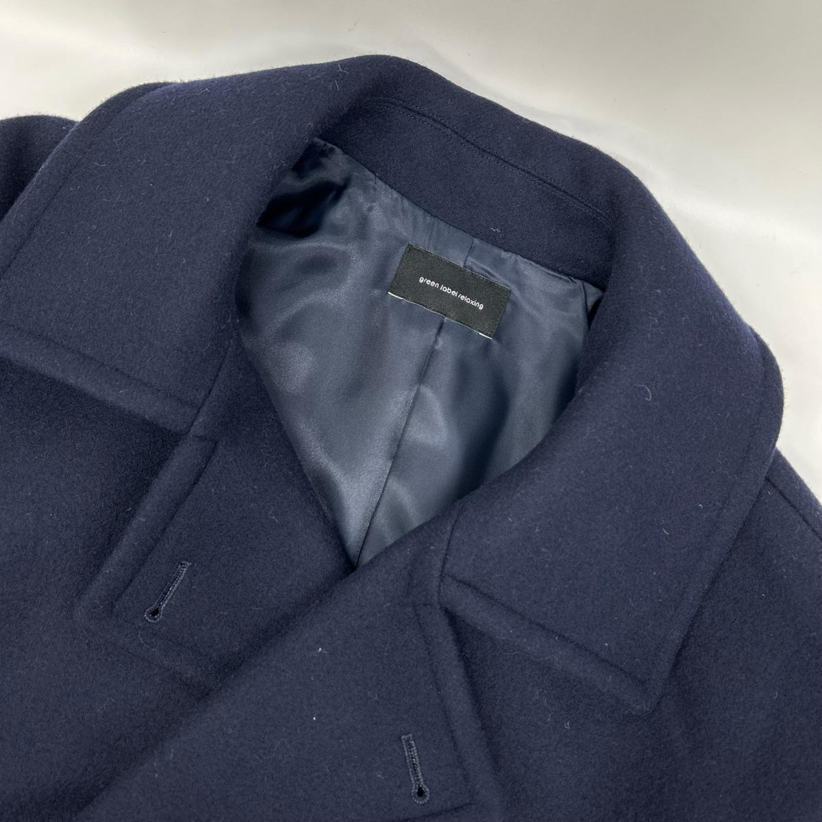 green label relaxing グリーンレーベルリラクシング ネイビー フォルム メルトン ジャネラル コート コート