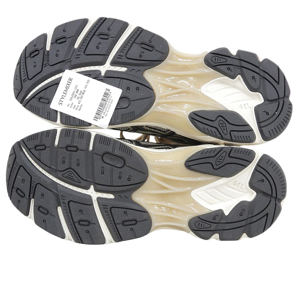 asics アシックス 新品同様 GT-2160 メッシュ スニーカー シューズ レディース グレー×ベージュ系 25.0cm 1203A605 シューズ