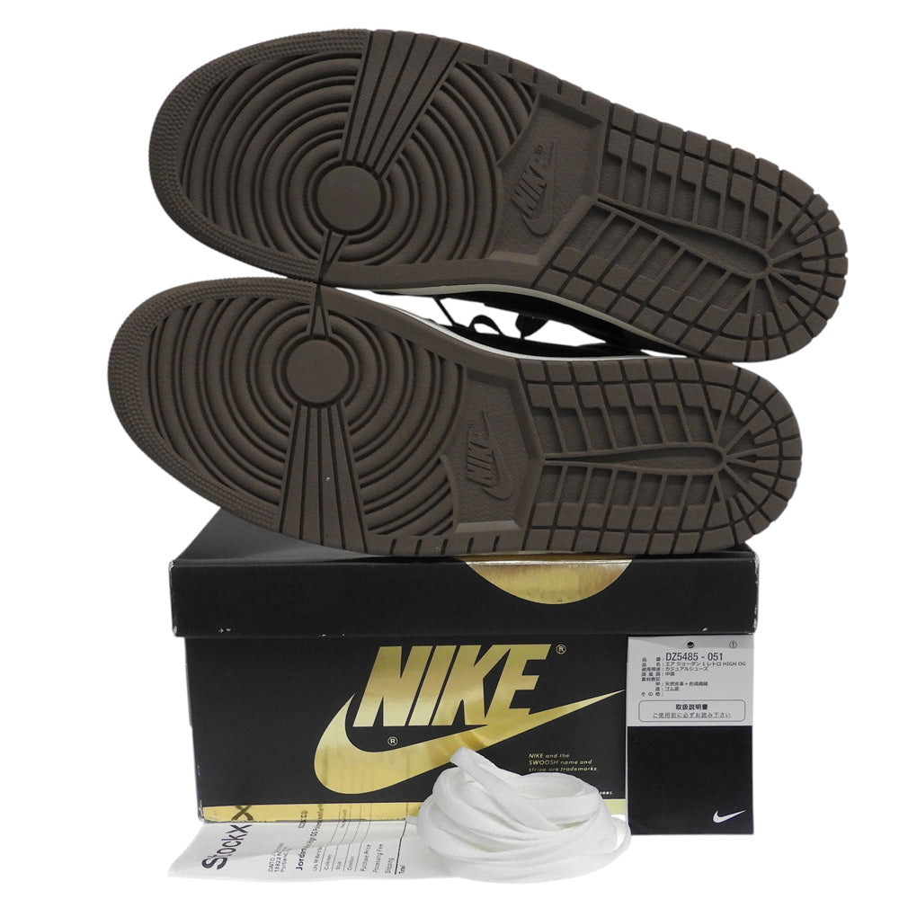 NIKE ナイキ 新品同様 AIR JORDAN1 HIGH OG PALOMINO/パロミノ スニーカー シューズ メンズ ブラウン×ブラック 29cm DZ5485-051 シューズ