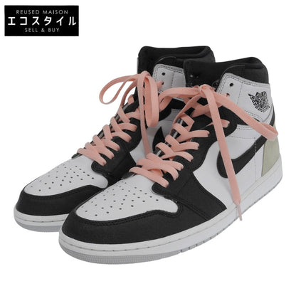 NIKE ナイキ 美品 Air Jordan 1 High Bleached Coral/ブリーチドコーラル スニーカー シューズ メンズ ホワイト×ブラック 29cm 555088-108 シューズ