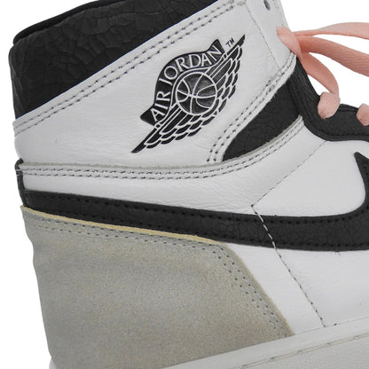NIKE ナイキ 美品 Air Jordan 1 High Bleached Coral/ブリーチドコーラル スニーカー シューズ メンズ ホワイト×ブラック 29cm 555088-108 シューズ