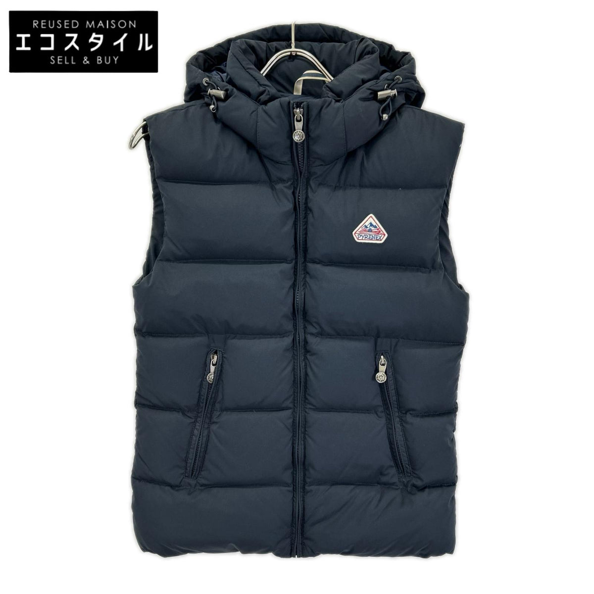 PYRENEX ピレネックス CFU161600023 ネイビー SPOUTINC VEST SMOOTH フーデッドダウンベスト ベスト