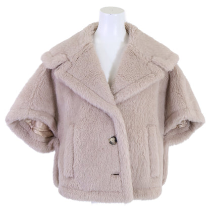 Max Mara マックスマーラ 【美品/国内正規】23473601376 CAMBUSA アルパカ/シルク混 テディベア ケープ ジャケット