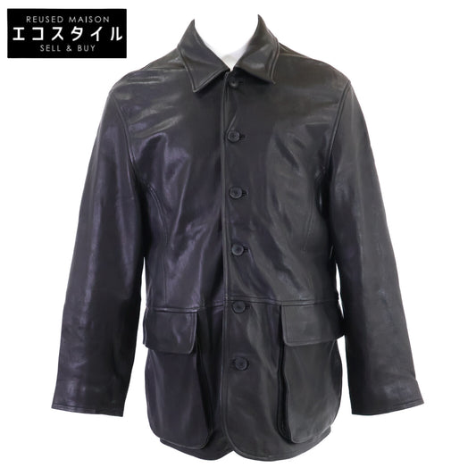 AURALEE オーラリー 【美品/26SS】A26SB01BL TEXTURED LAMB LEATHER BLOUSON ラムレザー ブルゾン ジャケット