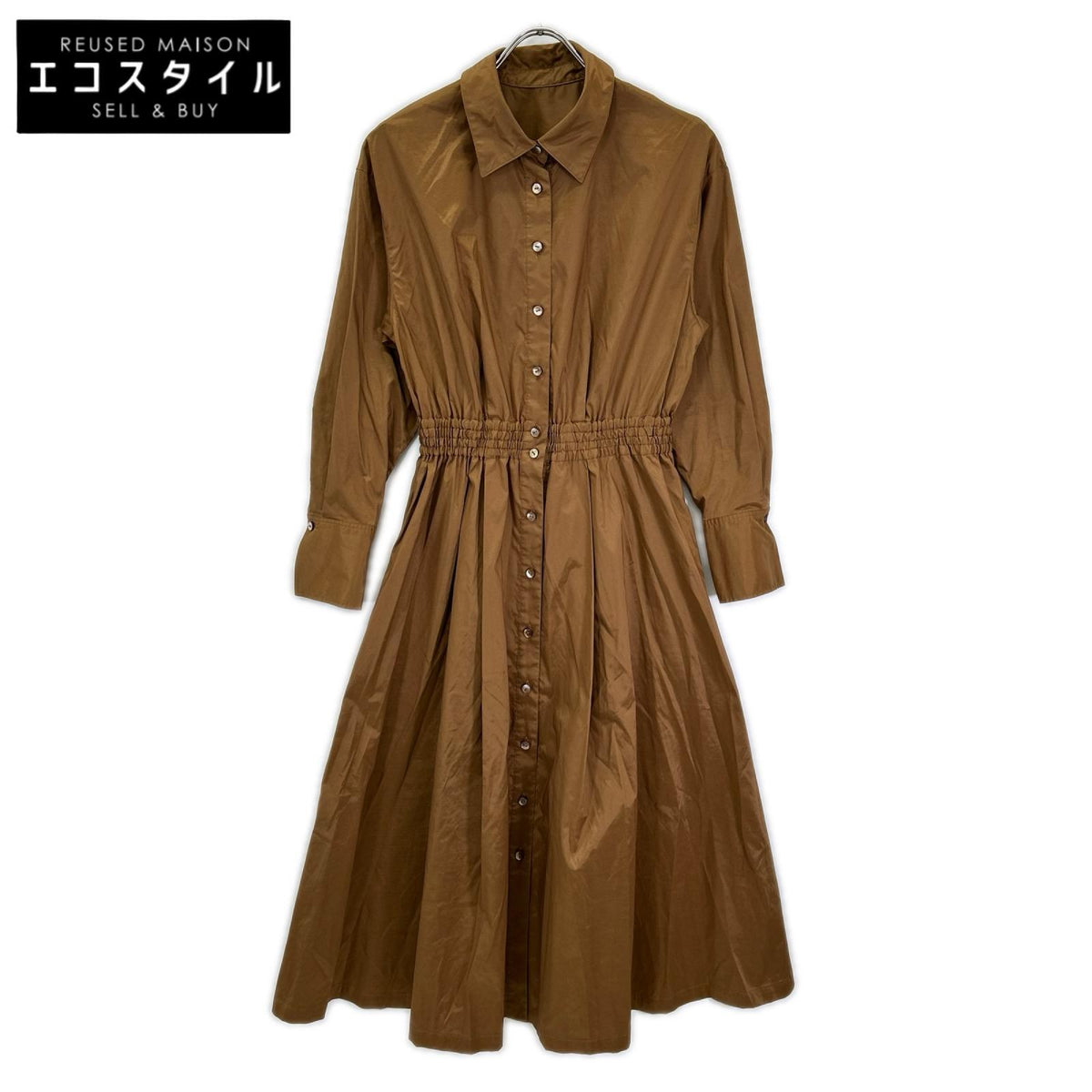 ANAYI アナイ 25AW ブラウン ブライトグログランシャツ ワンピース ワンピース