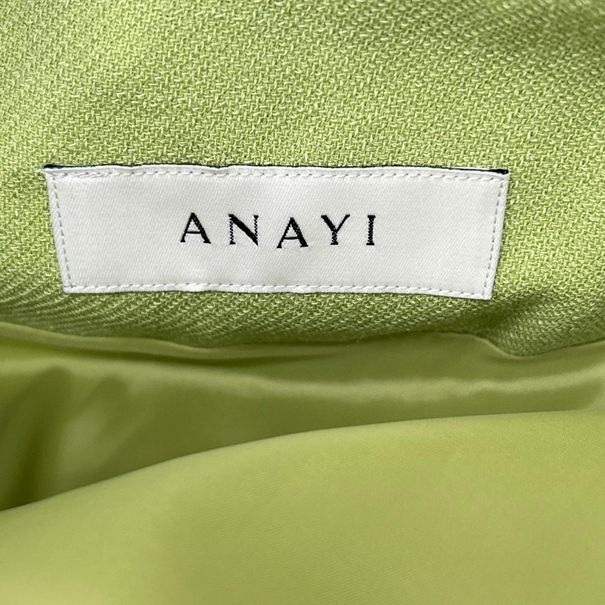 ANAYI アナイ 25SS グリーン ライトスラブバックルスカート スカート