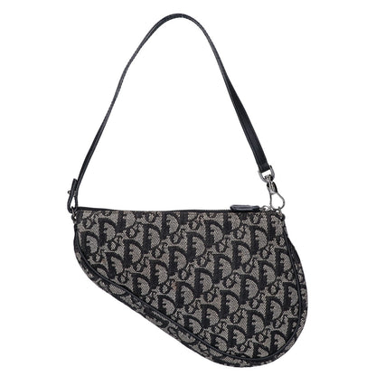 Christian Dior クリスチャンディオール 02年製 トロッター ジャカード サドルポーチ ワン ショルダーバッグ