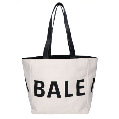 BALENCIAGA バレンシアガ 544463 ロゴ キャンバス/レザー トートバッグ