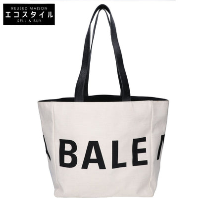 BALENCIAGA バレンシアガ 544463 ロゴ キャンバス/レザー トートバッグ