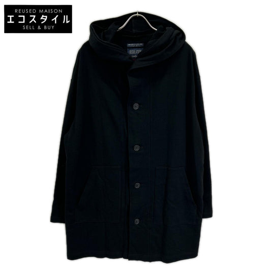 REGULATION Yohji Yamamoto レギュレーション ヨウジヤマモト HW-T55-074 26年 ブラック 40/20 MINI FRENCH TERRY HOODED COAT フーデットコート ジャケット