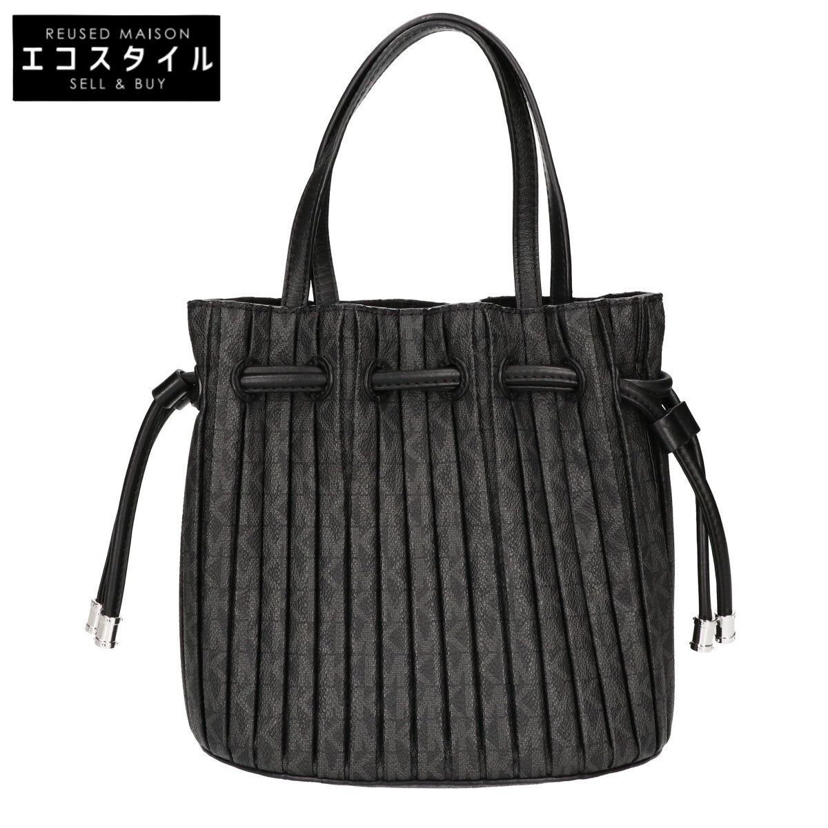 MICHAEL KORS マイケルコース 【美品】WILLA MKシグネチャー プリーツ コンバーチブル グラブトート エクストラスモール ハンドバッグ
