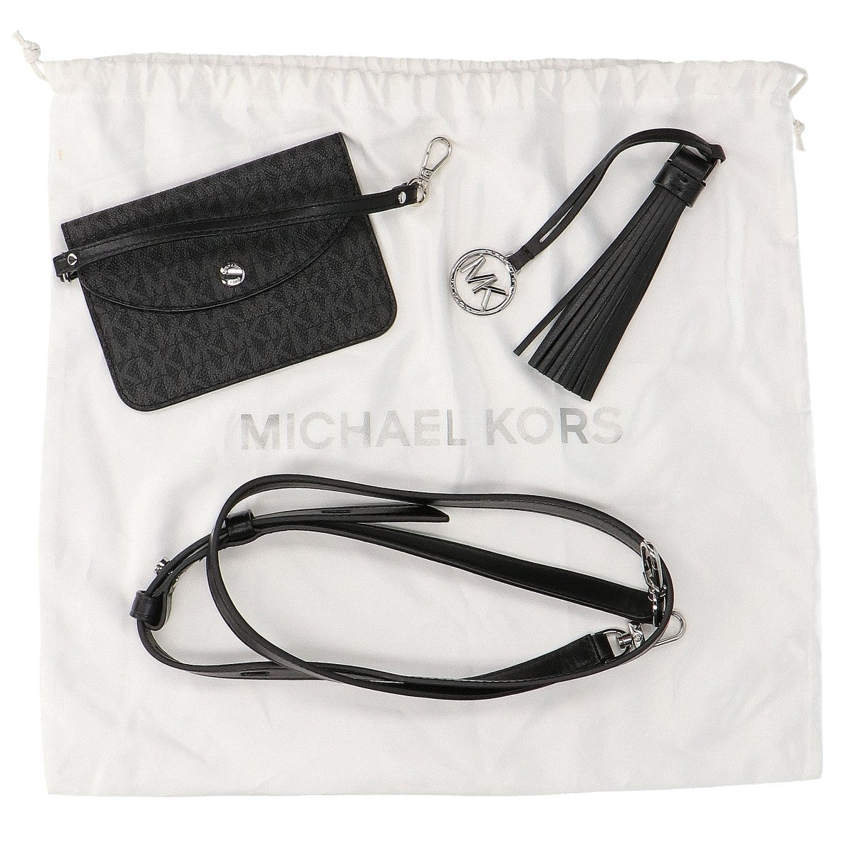 MICHAEL KORS マイケルコース 【美品】WILLA MKシグネチャー プリーツ コンバーチブル グラブトート エクストラスモール ハンドバッグ