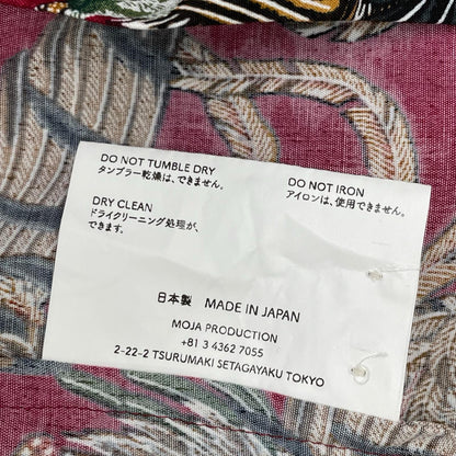 NIPOALOHA ニポアロハ N25-RSH01 レッド 伊藤若冲 GAME COCK/軍鶏 ショートスリーブシャツ トップス