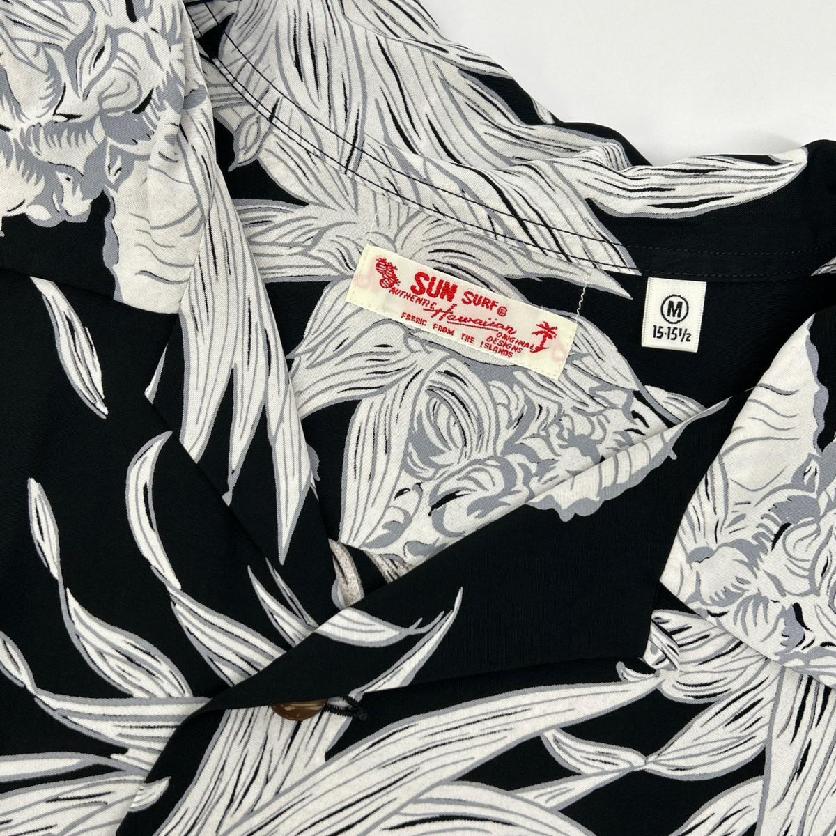 SUN SURF サンサーフ SS39413h ホワイト×ブラック ISLAND PINEAPPLE/アイランドパイナップル アロハシャツ トップス