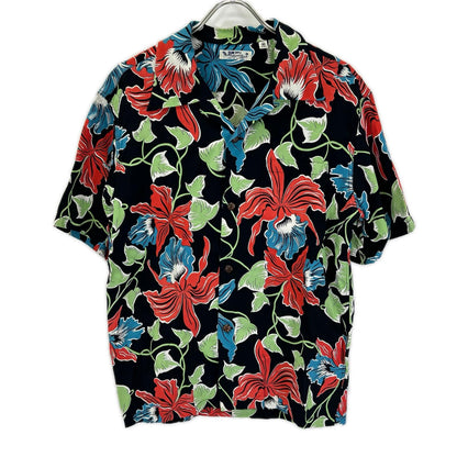 SUN SURF サンサーフ SS39217 ブラック CATTLEYA ORCHID/カトレアオーキッド アロハシャツ トップス
