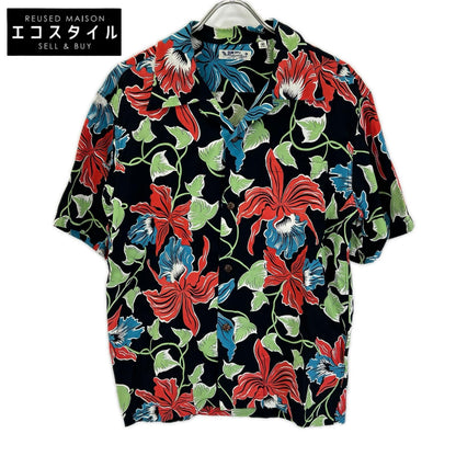 SUN SURF サンサーフ SS39217 ブラック CATTLEYA ORCHID/カトレアオーキッド アロハシャツ トップス