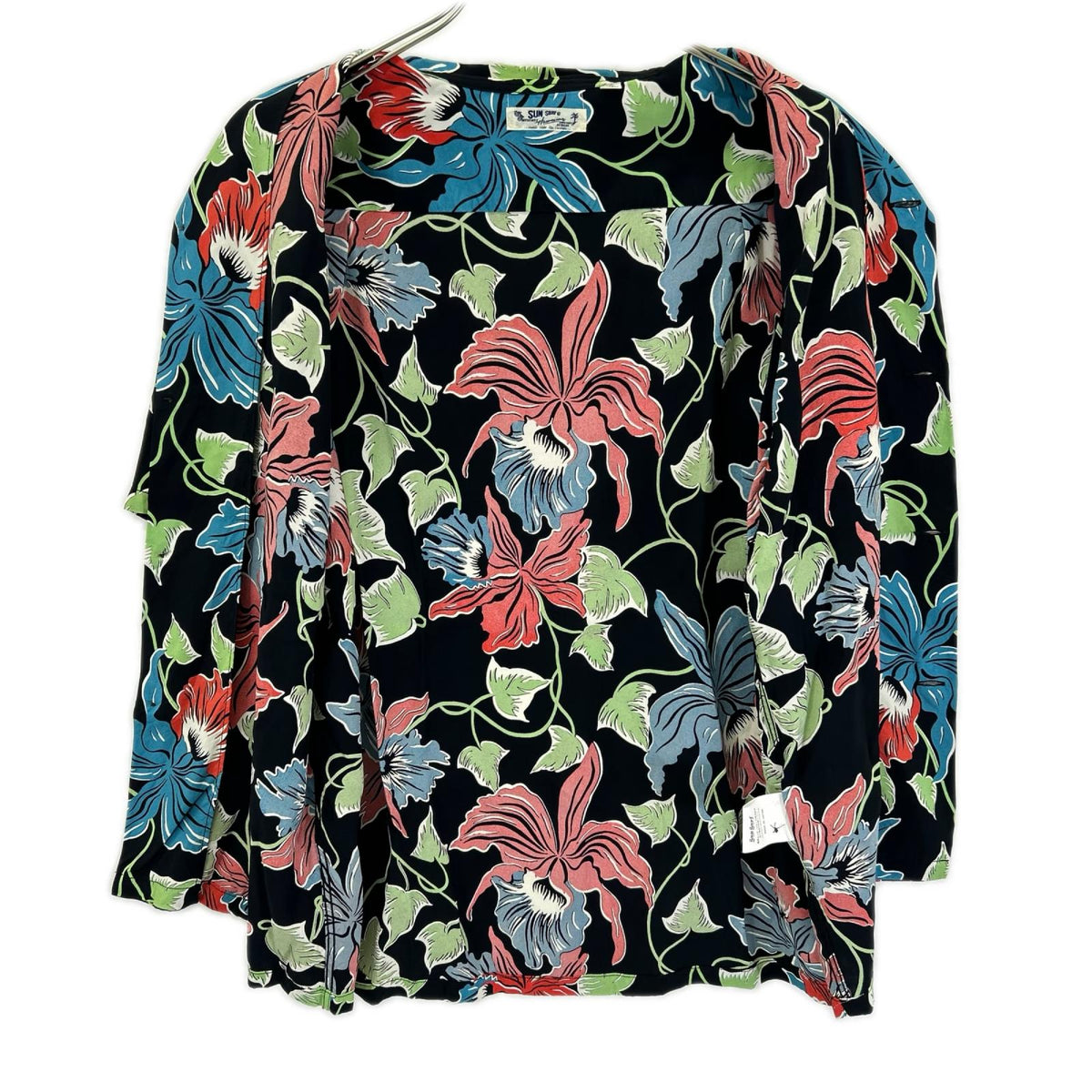 SUN SURF サンサーフ SS39217 ブラック CATTLEYA ORCHID/カトレアオーキッド アロハシャツ トップス