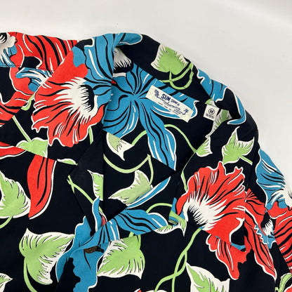 SUN SURF サンサーフ SS39217 ブラック CATTLEYA ORCHID/カトレアオーキッド アロハシャツ トップス
