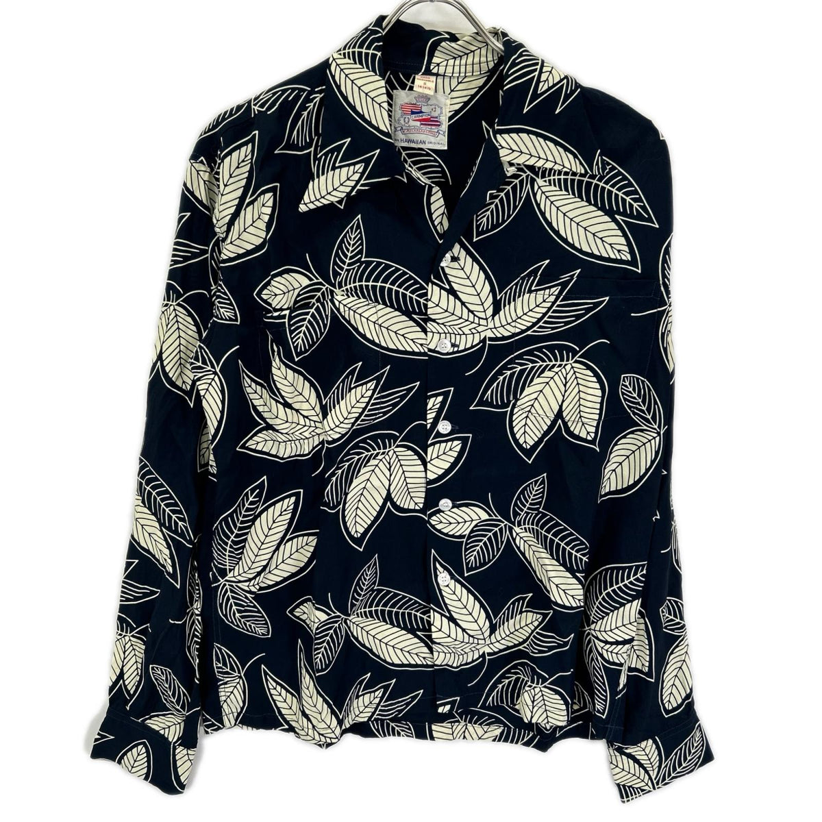 DUKE KAHANAMOKU デュークカハナモク ブラック×ホワイト スペシャルエディション ISLAND LEAF/アイランドリーフ アロハシャツ トップス