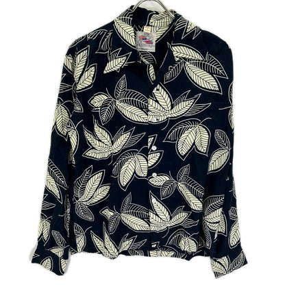 DUKE KAHANAMOKU デュークカハナモク ブラック×ホワイト スペシャルエディション ISLAND LEAF/アイランドリーフ アロハシャツ トップス