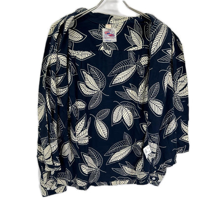 DUKE KAHANAMOKU デュークカハナモク ブラック×ホワイト スペシャルエディション ISLAND LEAF/アイランドリーフ アロハシャツ トップス