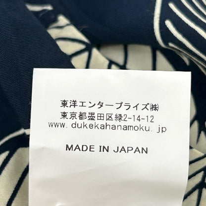 DUKE KAHANAMOKU デュークカハナモク ブラック×ホワイト スペシャルエディション ISLAND LEAF/アイランドリーフ アロハシャツ トップス