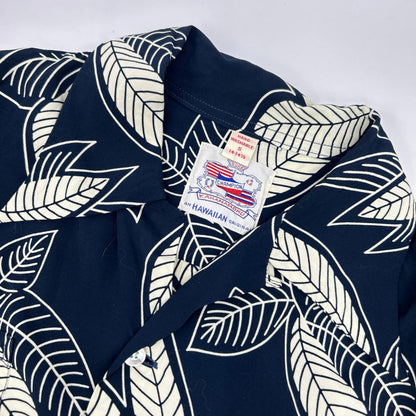DUKE KAHANAMOKU デュークカハナモク ブラック×ホワイト スペシャルエディション ISLAND LEAF/アイランドリーフ アロハシャツ トップス