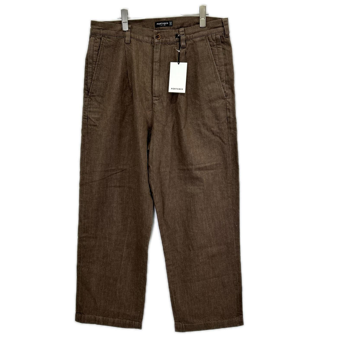 PORTANCE ポータンス PC01C011-PT03 26SS ブラウン ヘンプ混 HEMP MIX SLACKS デニムパンツ ボトムス