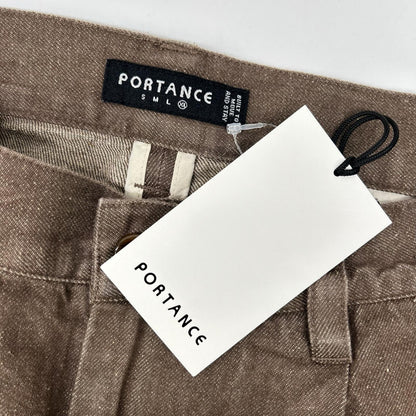 PORTANCE ポータンス PC01C011-PT03 26SS ブラウン ヘンプ混 HEMP MIX SLACKS デニムパンツ ボトムス