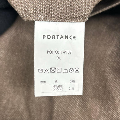 PORTANCE ポータンス PC01C011-PT03 26SS ブラウン ヘンプ混 HEMP MIX SLACKS デニムパンツ ボトムス