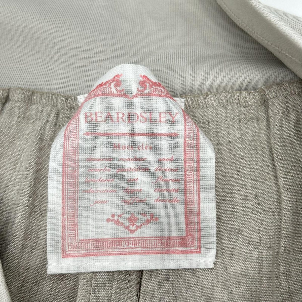 BEARDSLEY ビアズリー 26年製 ベージュ リネンウエストリブパンツ ボトムス