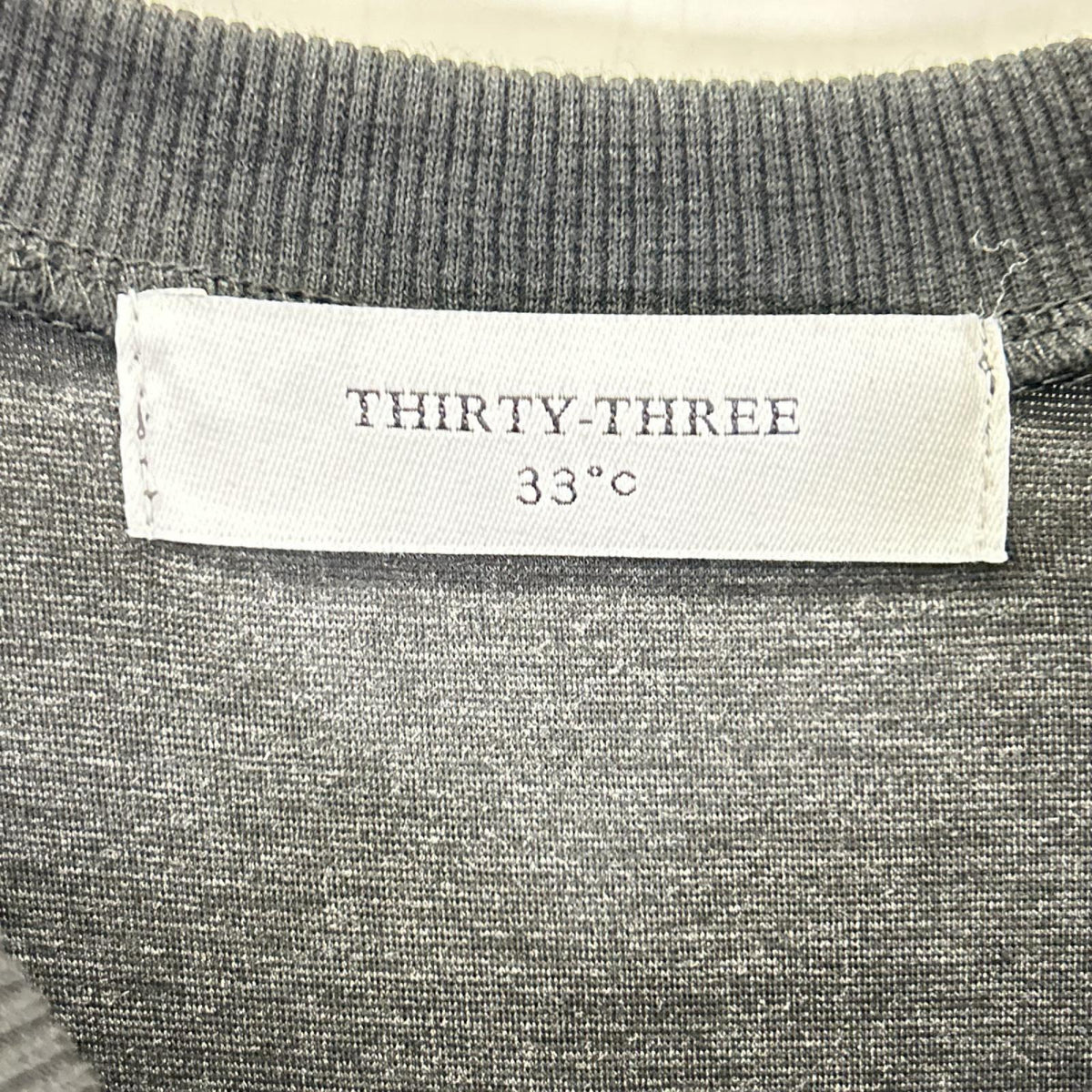 thirty three ブラック×インディゴ 接触冷感×テンセルデニム5分袖ワンピース ワンピース