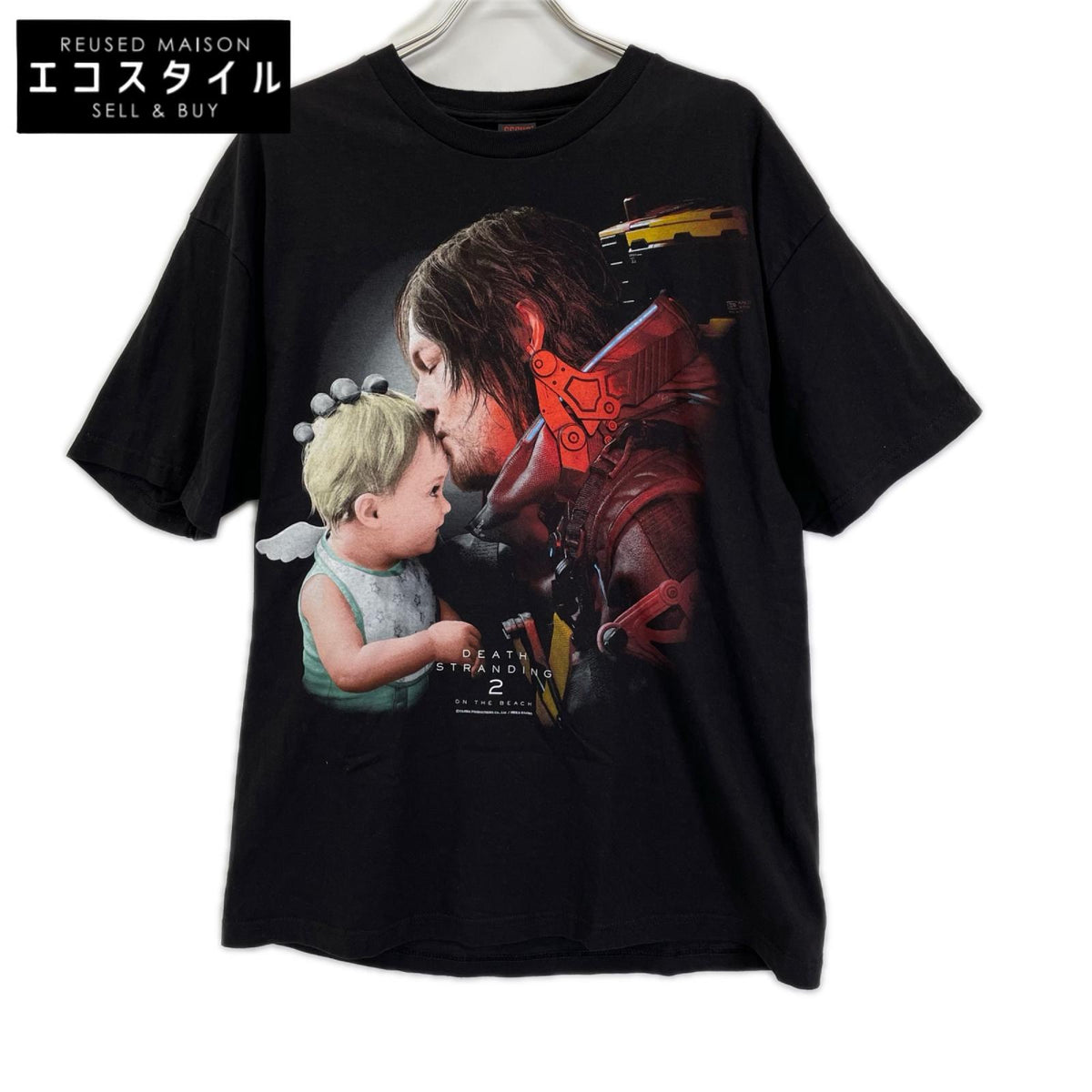 GEEKS RULE ギークスルール ブラック DEATH STRANDING 2 シルクスクリーンプリントTシャツ トップス
