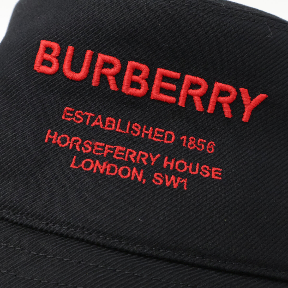 BURBERRY バーバリー 【美品/国内正規】8053474/72C ホースフェリー ロゴ刺繍 バケットハット 帽子