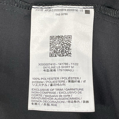 ARC'TERYX アークテリクス X000007410 23SS ブラック SKYLINE LS SHIRT スカイライン 比翼ボタン 長袖 ボタンシャツ トップス