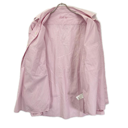 Porter Classic ポータークラシック サクラ/ピンク コットン ROLL UP STRIPE SHIRT ストライプ ロールアップ ボタンシャツ トップス