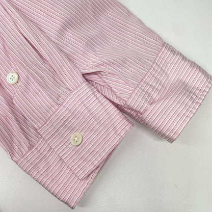Porter Classic ポータークラシック サクラ/ピンク コットン ROLL UP STRIPE SHIRT ストライプ ロールアップ ボタンシャツ トップス