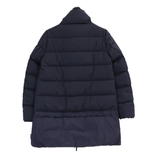 MONCLER モンクレール ARGENTES ウールｘナイロン 切替 ギャザー ダウン コート