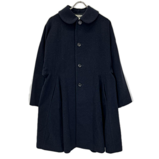 COMMEdesGARCONS COMMEdesGARCONS コムデギャルソンコムデギャルソン（コムコム） 14AW RN-C006 ネイビー カシミヤ混ウール 丸襟ドロップショルダーフレアコート コート