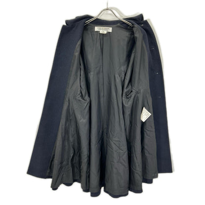 COMMEdesGARCONS COMMEdesGARCONS コムデギャルソンコムデギャルソン（コムコム） 14AW RN-C006 ネイビー カシミヤ混ウール 丸襟ドロップショルダーフレアコート コート