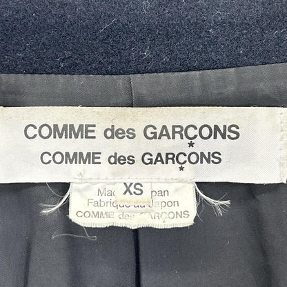 COMMEdesGARCONS COMMEdesGARCONS コムデギャルソンコムデギャルソン（コムコム） 14AW RN-C006 ネイビー カシミヤ混ウール 丸襟ドロップショルダーフレアコート コート