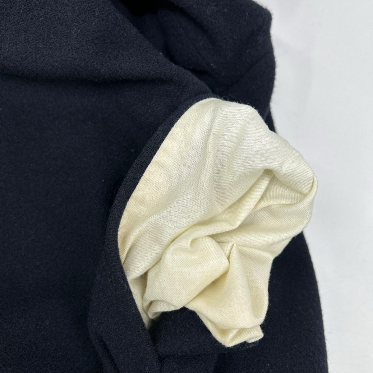 COMMEdesGARCONS COMMEdesGARCONS コムデギャルソンコムデギャルソン（コムコム） 14AW RN-C006 ネイビー カシミヤ混ウール 丸襟ドロップショルダーフレアコート コート