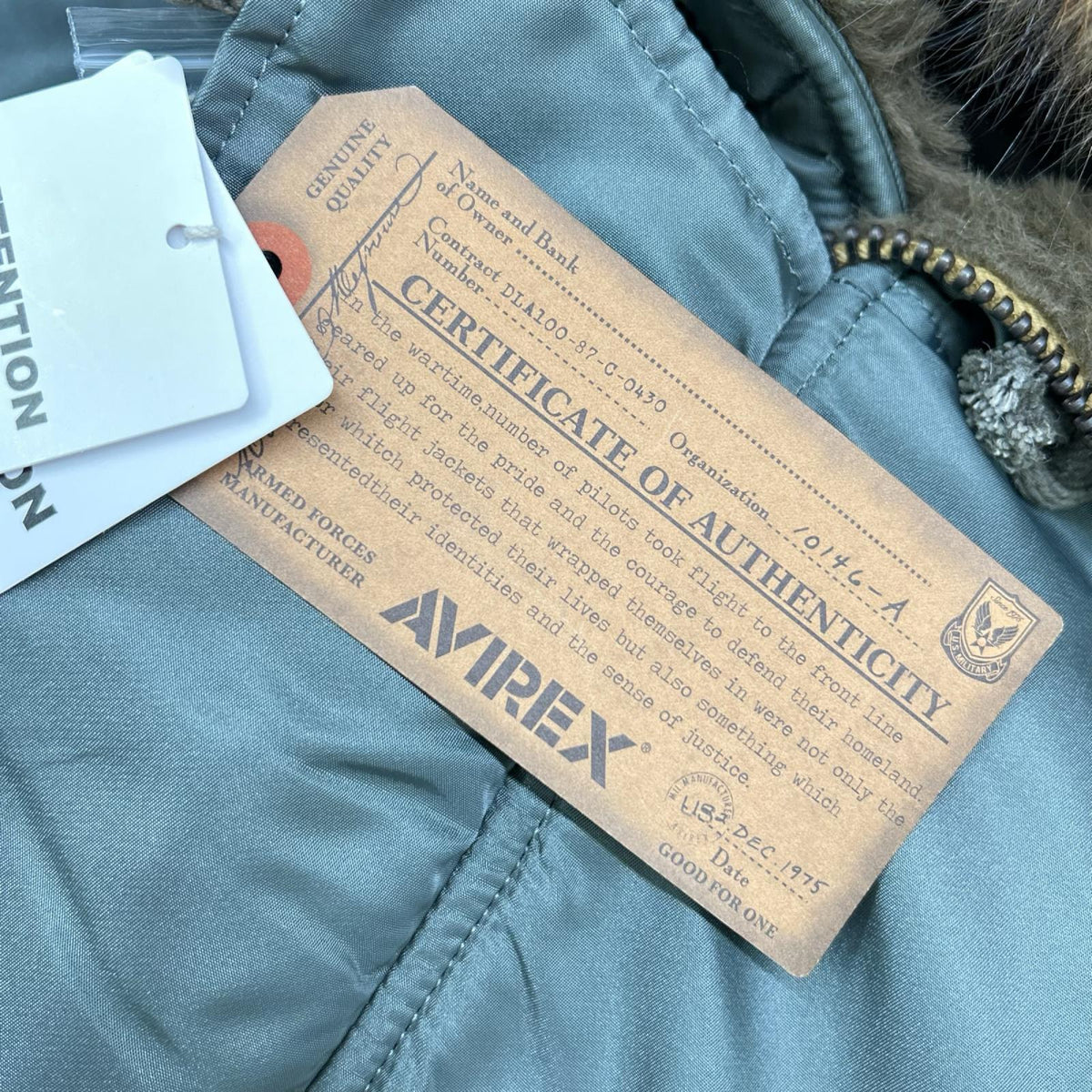 AVIREX アヴィレックス 6182220 SAGE/セージ N-3Bフライトジャケット VINTAGE ジャケット