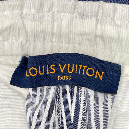 LOUIS VUITTON ルイヴィトン RM211V DA2 HLP03W 21SS ブルー コットン ストライプモノグラム パジャマパンツ ボトムス