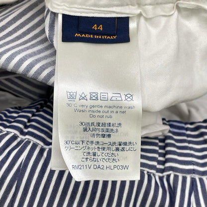 LOUIS VUITTON ルイヴィトン RM211V DA2 HLP03W 21SS ブルー コットン ストライプモノグラム パジャマパンツ ボトムス